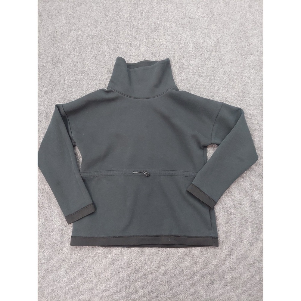 Nike Dri Fit Flex Training Sweat Shirt Womens Small Black Cowl Therma Drawstring